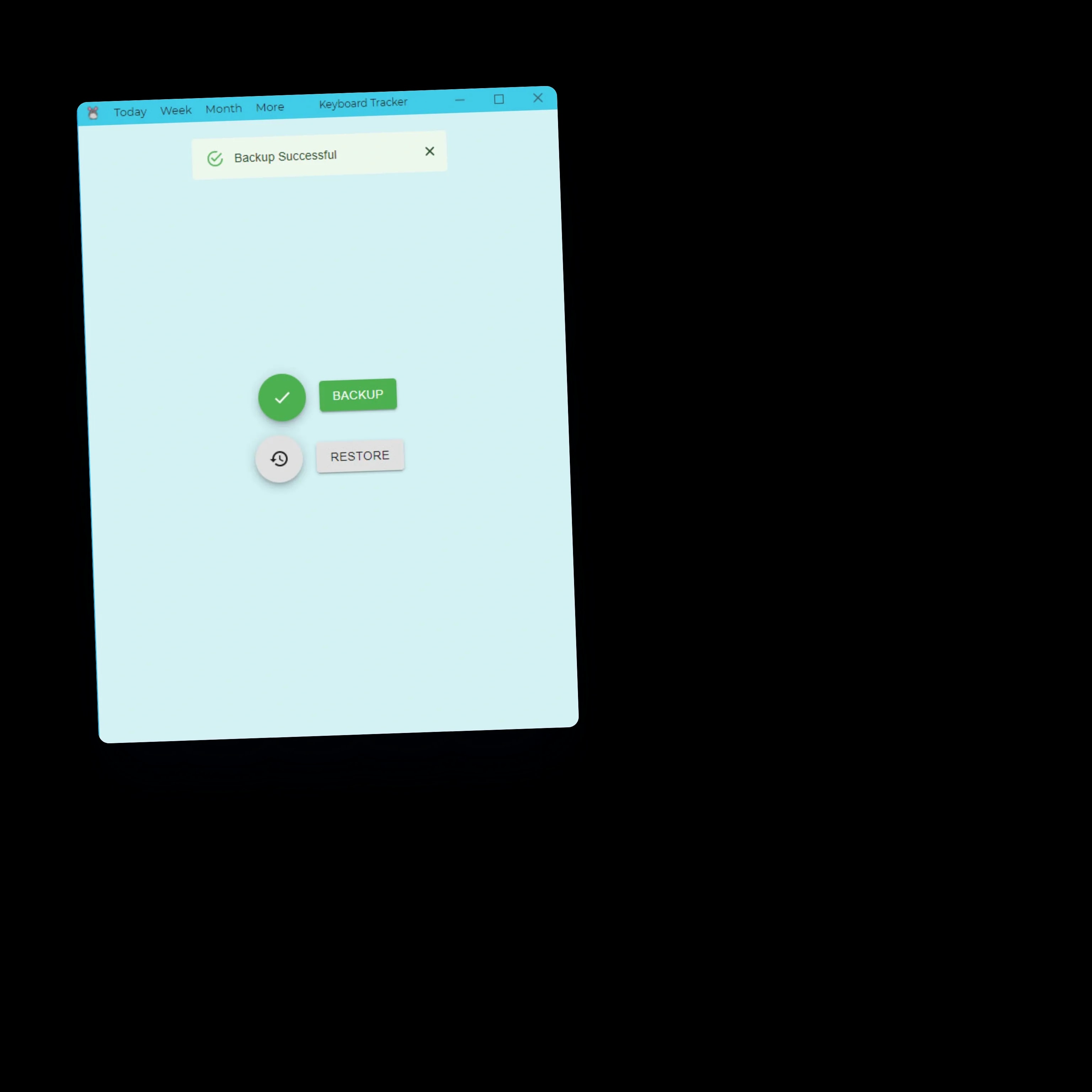 The history backed up to a file