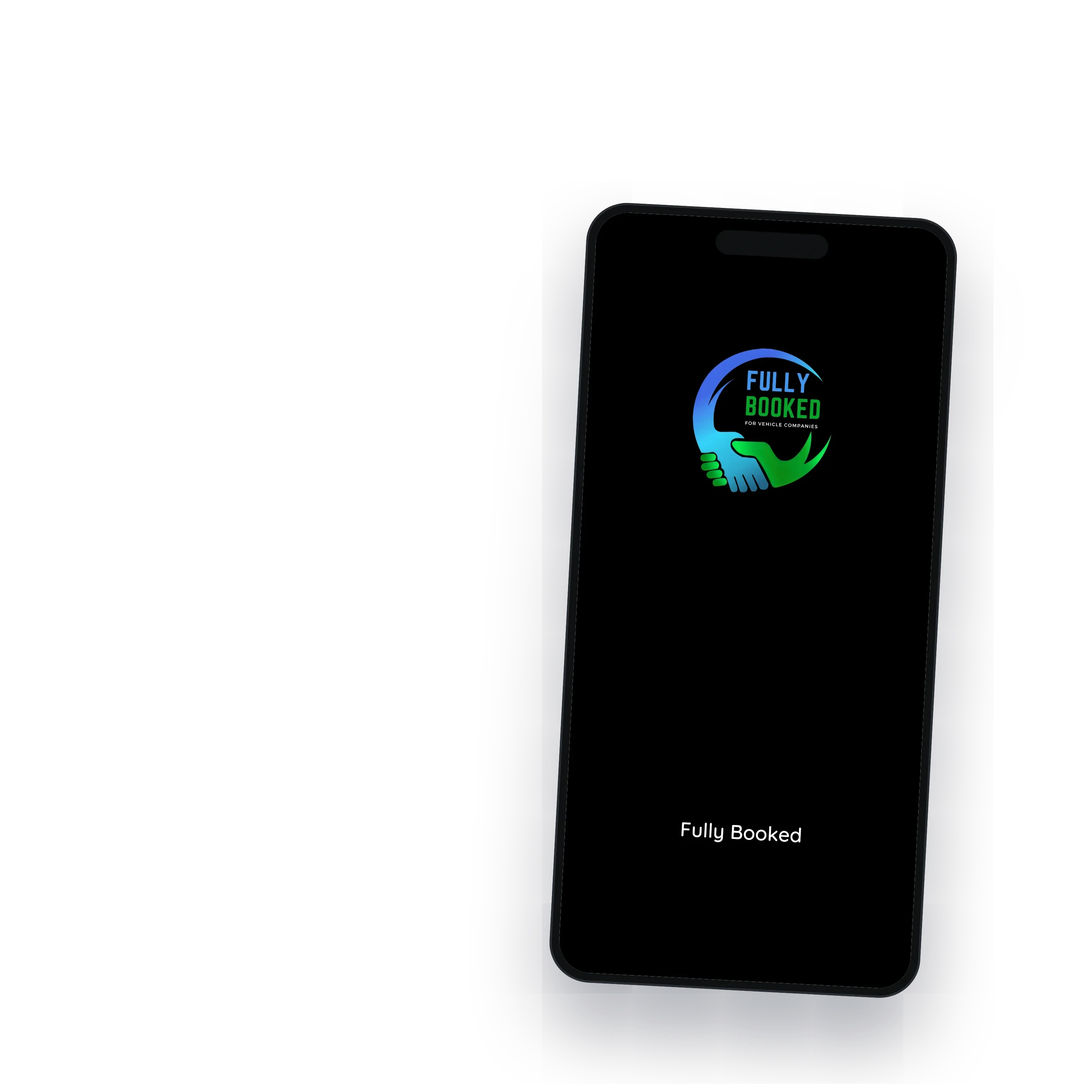 The splash screen on a dark phone
