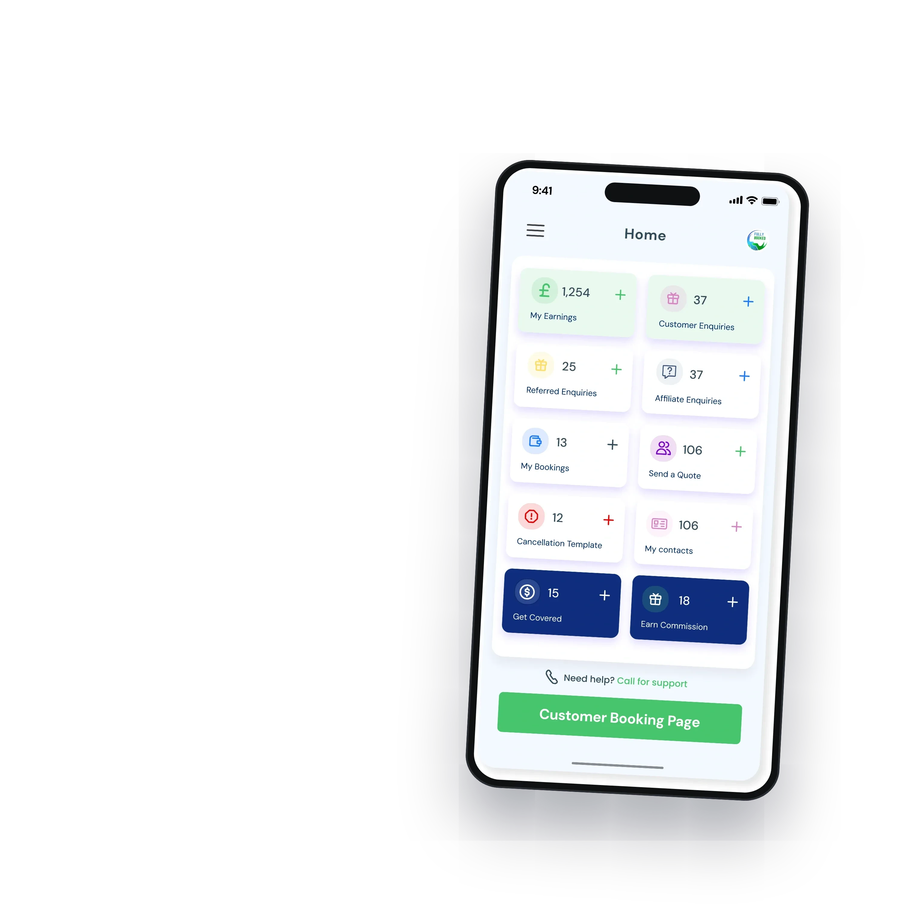 The home screen today: earnings and every way to earn more, one tap each